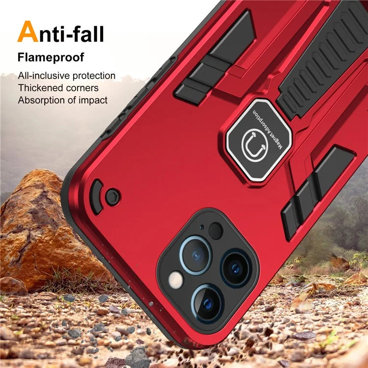 For iPhone 12 Pro Kickstand Phone Case Support Magnetic Car Mount