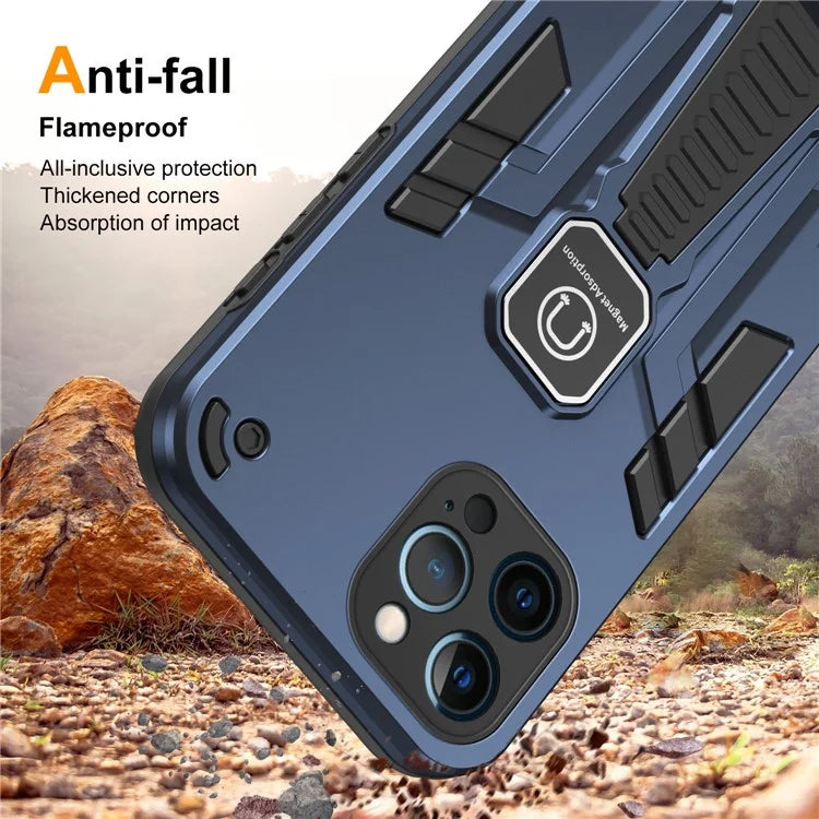 For iPhone 12 Pro Kickstand Phone Case Support Magnetic Car Mount