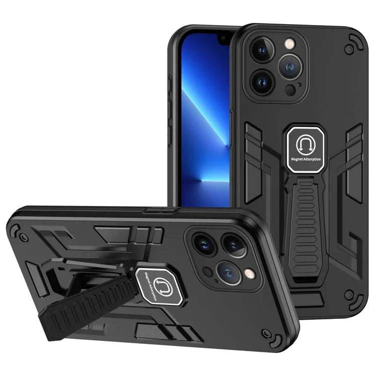 For iPhone 13 Pro Max Phone Case PC + TPU Cover with Kickstand