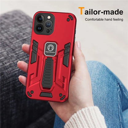 For iPhone 13 Pro Max Phone Case PC + TPU Cover with Kickstand