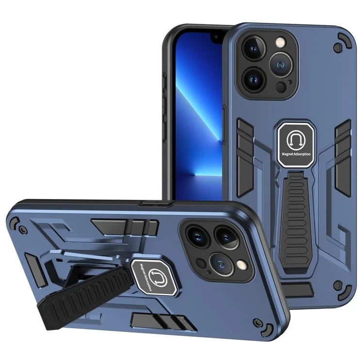 For iPhone 13 Pro Max Phone Case PC + TPU Cover with Kickstand