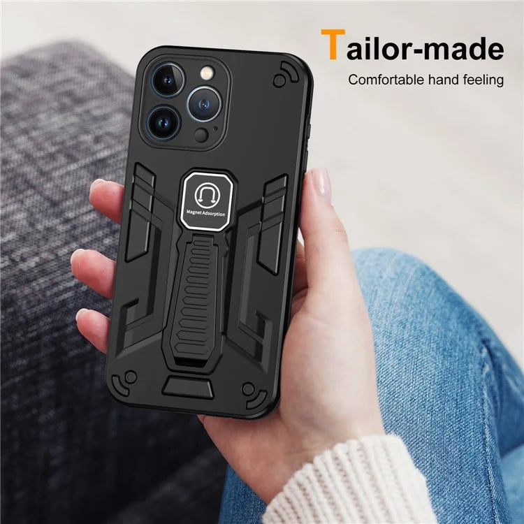 For iPhone 13 Pro Kickstand Case Shockproof Mobile Phone Back Cover
