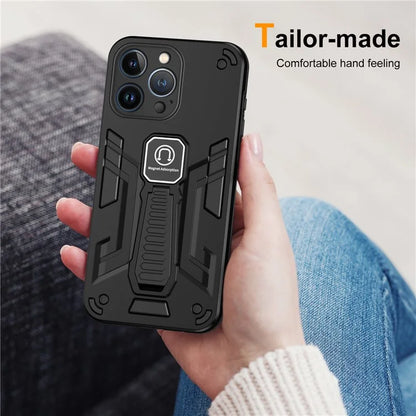 For iPhone 13 Pro Kickstand Case Shockproof Mobile Phone Back Cover