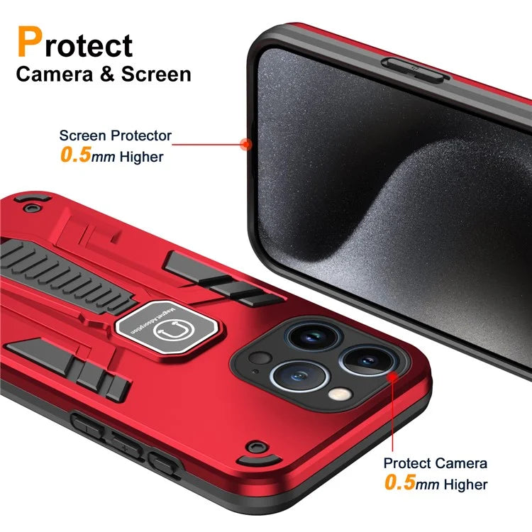 For iPhone 13 Pro Kickstand Case Shockproof Mobile Phone Back Cover