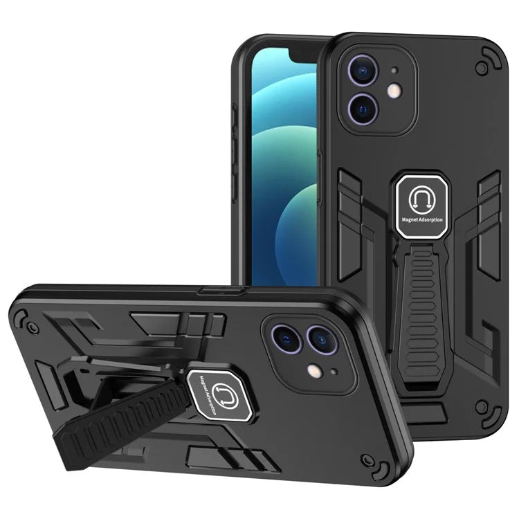 For iPhone 12 Phone Case Kickstand Cover Support Magnetic Car Mount