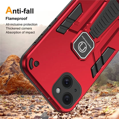 For iPhone 15 Plus Case PC + TPU Kickstand Phone Cover Drop Protection