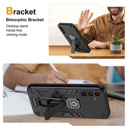 For Samsung Galaxy A14 4G / 5G Phone Case PC + TPU Kickstand Cover Work with Magnetic Car Mount