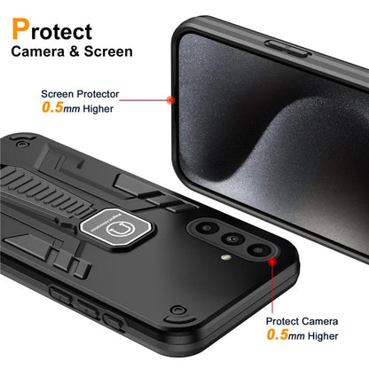 For Samsung Galaxy A14 4G / 5G Phone Case PC + TPU Kickstand Cover Work with Magnetic Car Mount