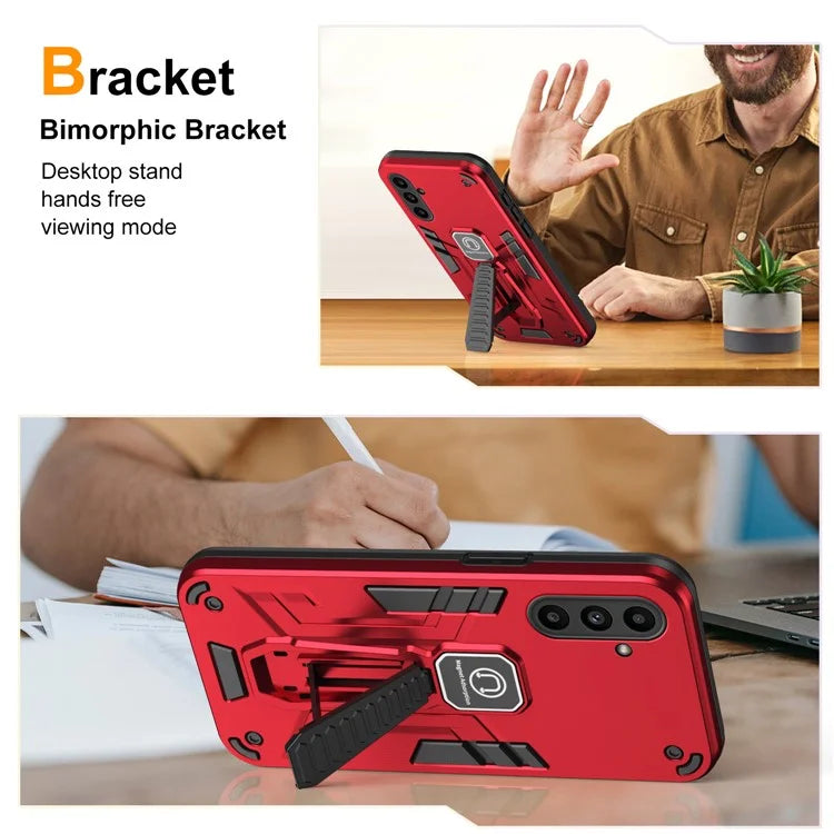 For Samsung Galaxy A14 4G / 5G Phone Case PC + TPU Kickstand Cover Work with Magnetic Car Mount