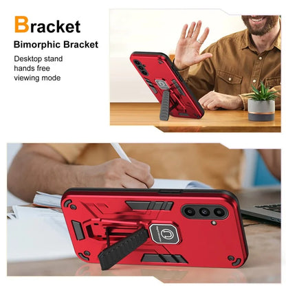 For Samsung Galaxy A14 4G / 5G Phone Case PC + TPU Kickstand Cover Work with Magnetic Car Mount