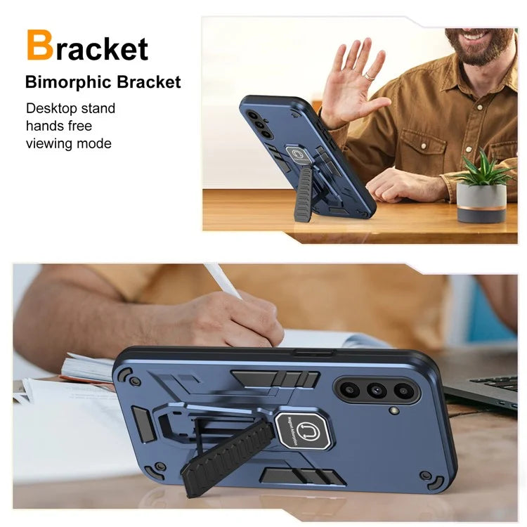 For Samsung Galaxy A14 4G / 5G Phone Case PC + TPU Kickstand Cover Work with Magnetic Car Mount