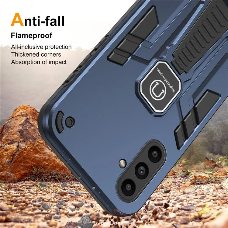 For Samsung Galaxy A14 4G / 5G Phone Case PC + TPU Kickstand Cover Work with Magnetic Car Mount