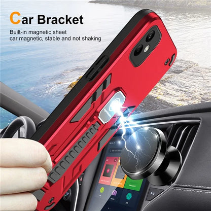For Samsung Galaxy A05 4G Cell Phone Case Kickstand PC + TPU Cover
