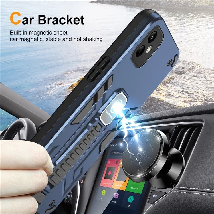 For Samsung Galaxy A05 4G Cell Phone Case Kickstand PC + TPU Cover