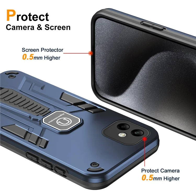 For Samsung Galaxy A05 4G Cell Phone Case Kickstand PC + TPU Cover