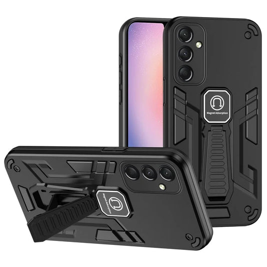 For Samsung Galaxy A24 4G (162.1 x 77.6 x 8.3mm) Case Shockproof PC + TPU Phone Back Cover with Kickstand