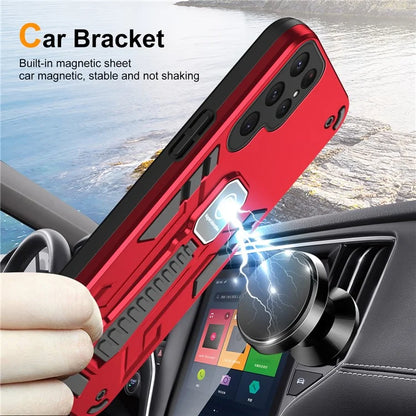 For Samsung Galaxy S24 Ultra Case Drop-resistant Kickstand Back Shell Work with Magnetic Car Mount
