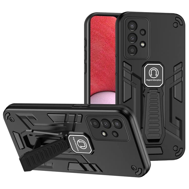 For Samsung Galaxy A13 4G Case Hard PC Soft TPU Rugged Cover with Built-in Kickstand