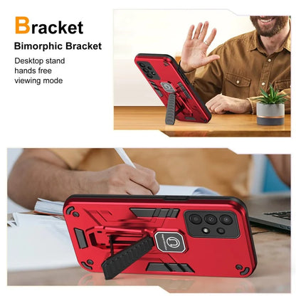 For Samsung Galaxy A13 4G Case Hard PC Soft TPU Rugged Cover with Built-in Kickstand