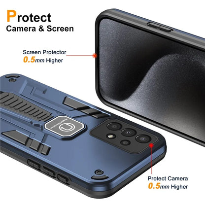 For Samsung Galaxy A13 4G Case Hard PC Soft TPU Rugged Cover with Built-in Kickstand