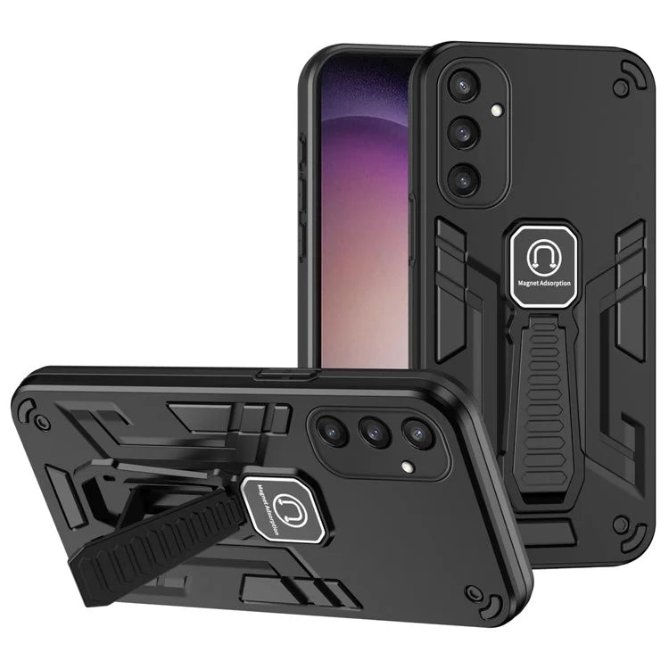 For Samsung Galaxy S24+ Case Anti-scratch PC + TPU Phone Back Shell with Kickstand