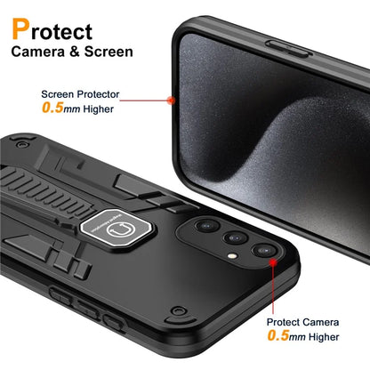 For Samsung Galaxy S24+ Case Anti-scratch PC + TPU Phone Back Shell with Kickstand
