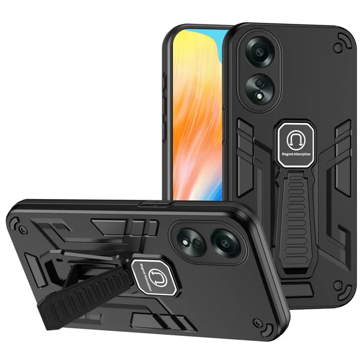 For Oppo A58 4G Case Hidden Kickstand Drop Protection Smart Phone Cover