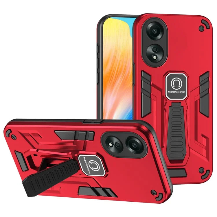For Oppo A58 4G Case Hidden Kickstand Drop Protection Smart Phone Cover