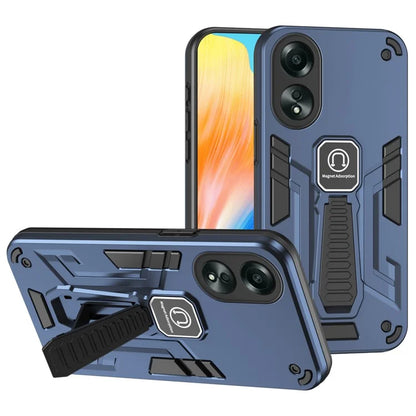 For Oppo A58 4G Case Hidden Kickstand Drop Protection Smart Phone Cover