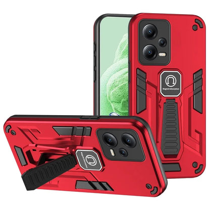 For Xiaomi Redmi Note 12 5G (China) / (India) / (Global) / Poco X5 5G Phone Case Bracket TPU+PC Anti-fall Cover