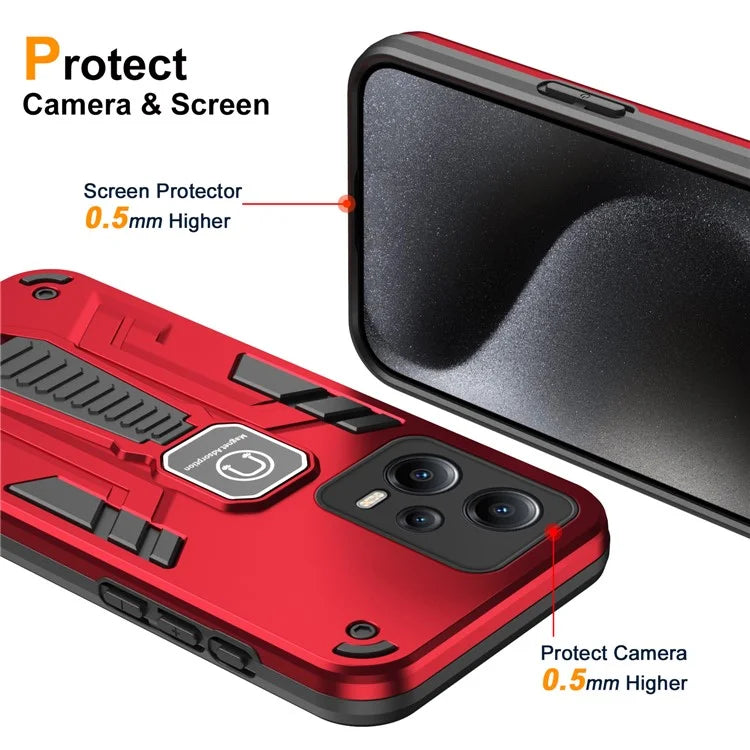 For Xiaomi Redmi Note 12 5G (China) / (India) / (Global) / Poco X5 5G Phone Case Bracket TPU+PC Anti-fall Cover