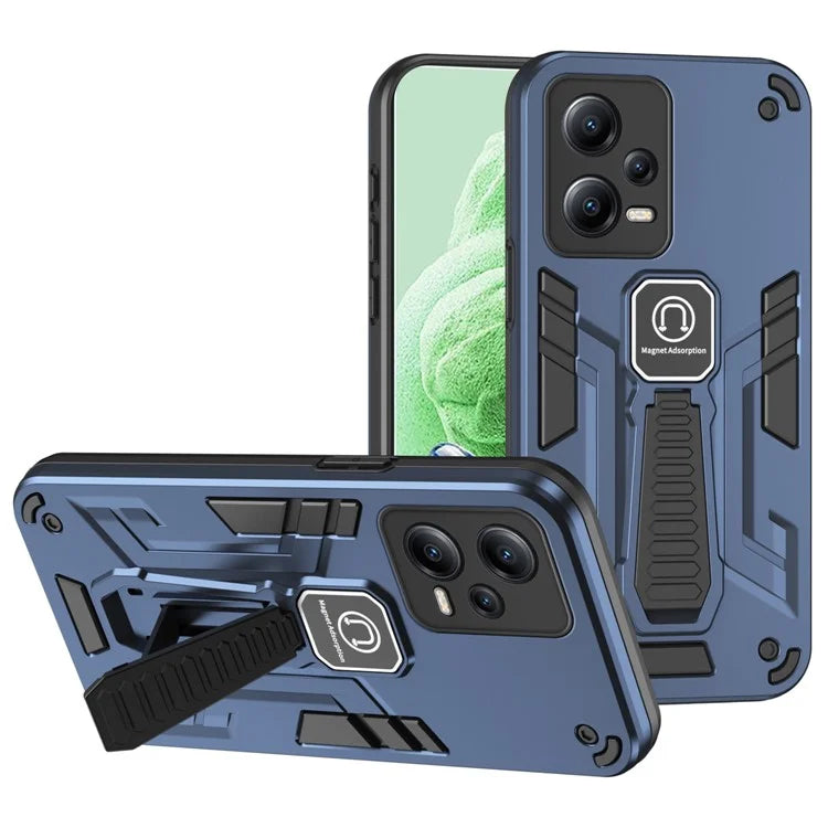 For Xiaomi Redmi Note 12 5G (China) / (India) / (Global) / Poco X5 5G Phone Case Bracket TPU+PC Anti-fall Cover