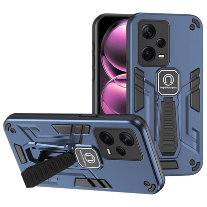 For Xiaomi Redmi Note 12 Pro+ 5G Kickstand Case Dual-Layer Design PC+TPU Protection Phone Cover