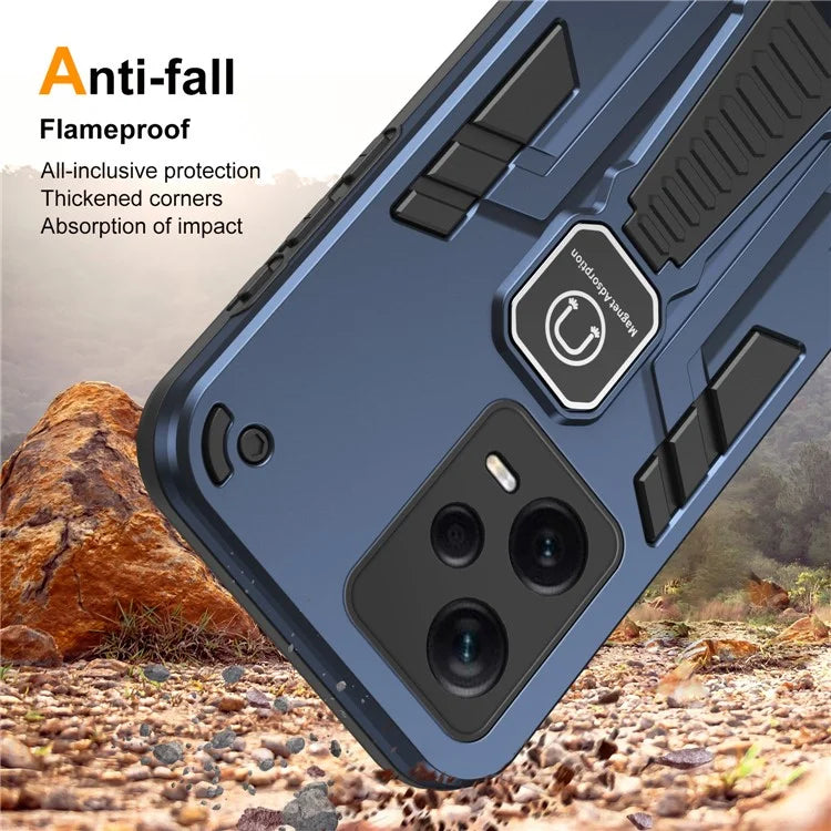 For Xiaomi Redmi Note 12 Pro+ 5G Kickstand Case Dual-Layer Design PC+TPU Protection Phone Cover