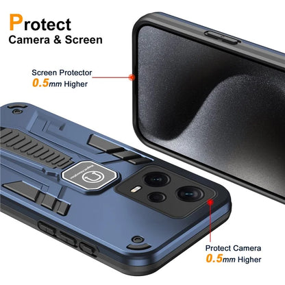 For Xiaomi Redmi Note 12 Pro+ 5G Kickstand Case Dual-Layer Design PC+TPU Protection Phone Cover