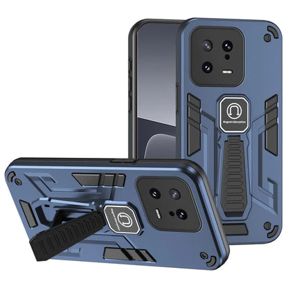 For Xiaomi 13 Phone Case Work with Magnetic Car Mount Kickstand Back Cover