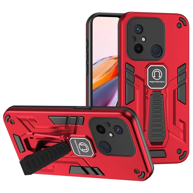 For Xiaomi Redmi 12C 4G / Poco C55 4G Case with Kickstand Hybrid PC + TPU Cover