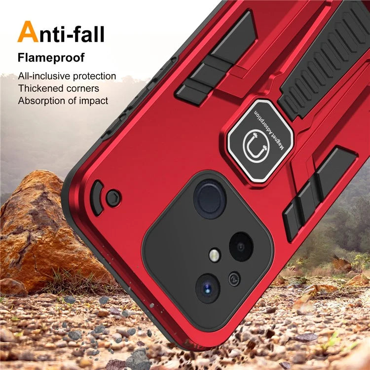For Xiaomi Redmi 12C 4G / Poco C55 4G Case with Kickstand Hybrid PC + TPU Cover