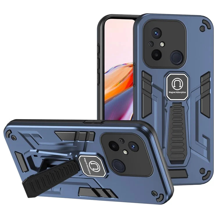 For Xiaomi Redmi 12C 4G / Poco C55 4G Case with Kickstand Hybrid PC + TPU Cover