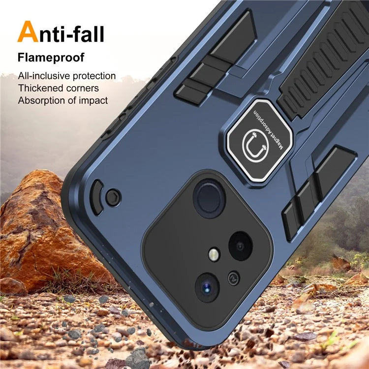 For Xiaomi Redmi 12C 4G / Poco C55 4G Case with Kickstand Hybrid PC + TPU Cover