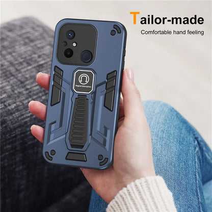 For Xiaomi Redmi 12C 4G / Poco C55 4G Case with Kickstand Hybrid PC + TPU Cover