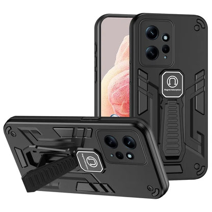 For Xiaomi Redmi Note 12 4G Case PC + TPU Kickstand Phone Back Cover