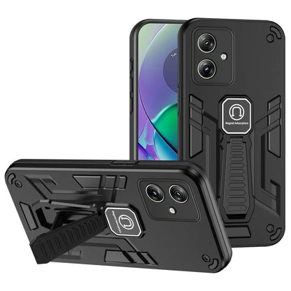 For Motorola Moto G54 5G Phone Kickstand Case Built-in Magnetic Holder Metal Sheet