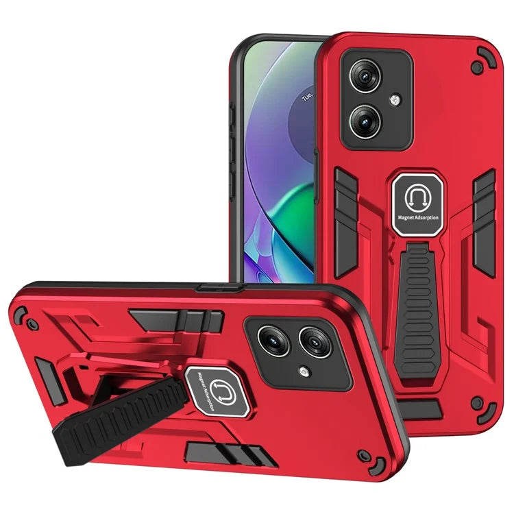 For Motorola Moto G54 5G Phone Kickstand Case Built-in Magnetic Holder Metal Sheet