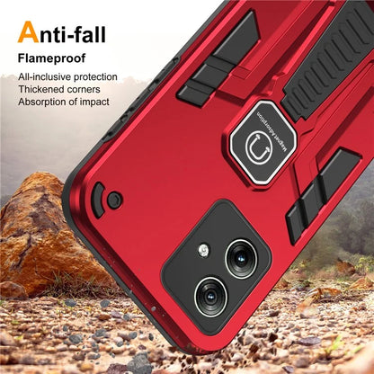For Motorola Moto G54 5G Phone Kickstand Case Built-in Magnetic Holder Metal Sheet