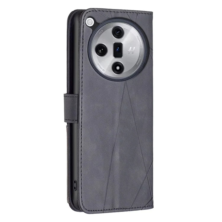 BINFEN COLOR BF05 For Oppo Find X7 5G Case Leather Wallet Cover Folding Stand