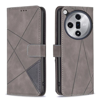 BINFEN COLOR BF05 For Oppo Find X7 5G Case Leather Wallet Cover Folding Stand