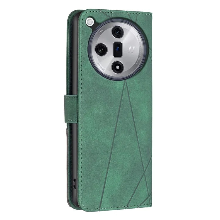 BINFEN COLOR BF05 For Oppo Find X7 5G Case Leather Wallet Cover Folding Stand