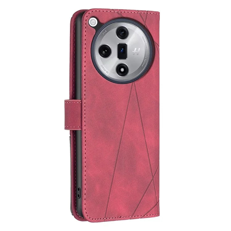 BINFEN COLOR BF05 For Oppo Find X7 5G Case Leather Wallet Cover Folding Stand
