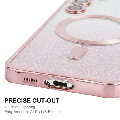 ENAKY HAT PRINCE For Samsung Galaxy S23+ Magnetic Phone Case Gradient Glitter Cover Compatible with MagSafe